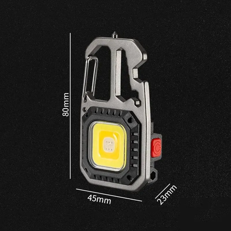 Mini LED Taschenlampe Tragbare Arbeit Licht Tasche Schlüsselanhänger Taschenlampe USB Aufladbare Für Outdoor Camping Kleine Lichter