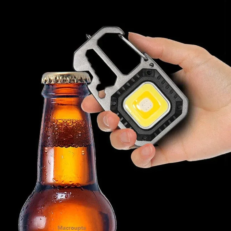 Mini LED Taschenlampe Tragbare Arbeit Licht Tasche Schlüsselanhänger Taschenlampe USB Aufladbare Für Outdoor Camping Kleine Lichter