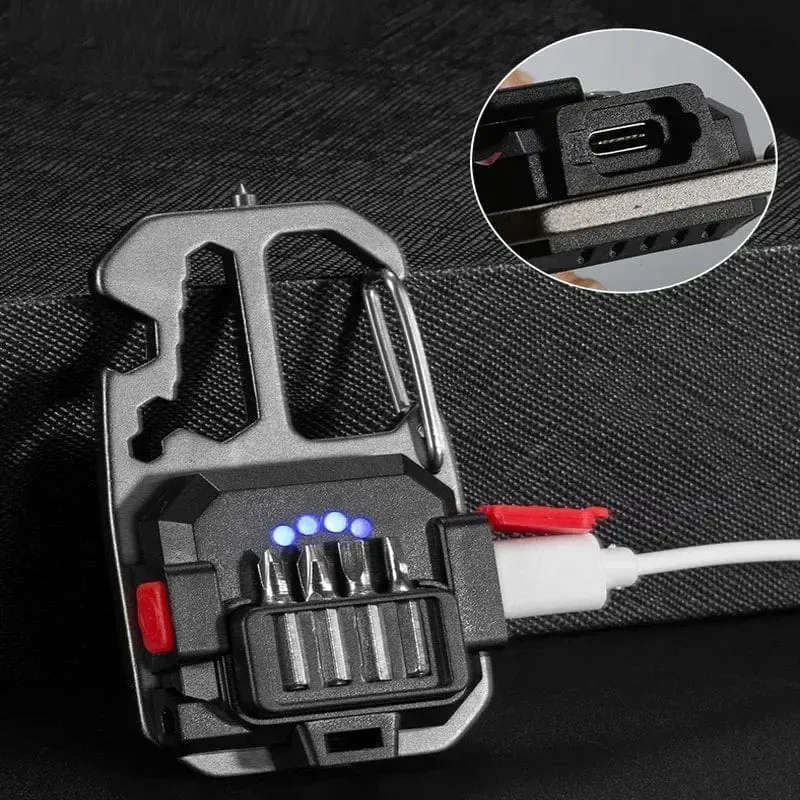 Mini LED Taschenlampe Tragbare Arbeit Licht Tasche Schlüsselanhänger Taschenlampe USB Aufladbare Für Outdoor Camping Kleine Lichter