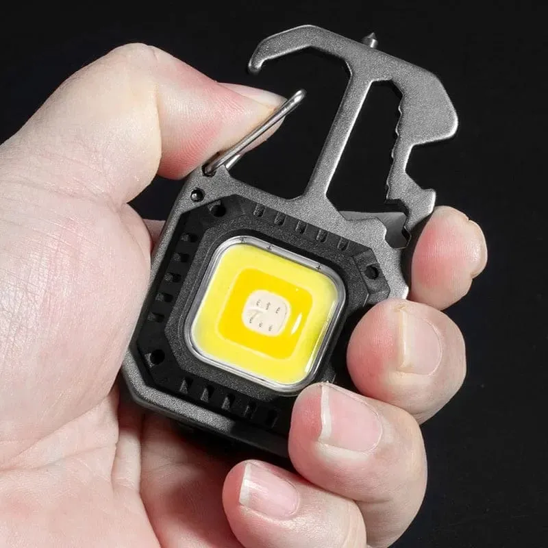 Mini LED Taschenlampe Tragbare Arbeit Licht Tasche Schlüsselanhänger Taschenlampe USB Aufladbare Für Outdoor Camping Kleine Lichter