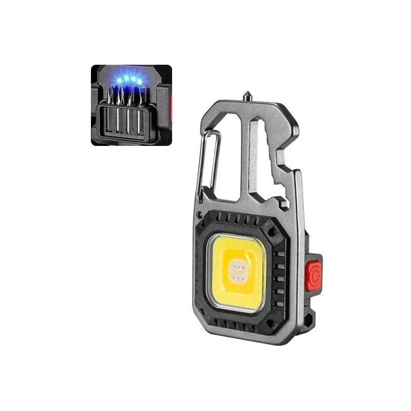 Mini LED Taschenlampe Tragbare Arbeit Licht Tasche Schlüsselanhänger Taschenlampe USB Aufladbare Für Outdoor Camping Kleine Lichter