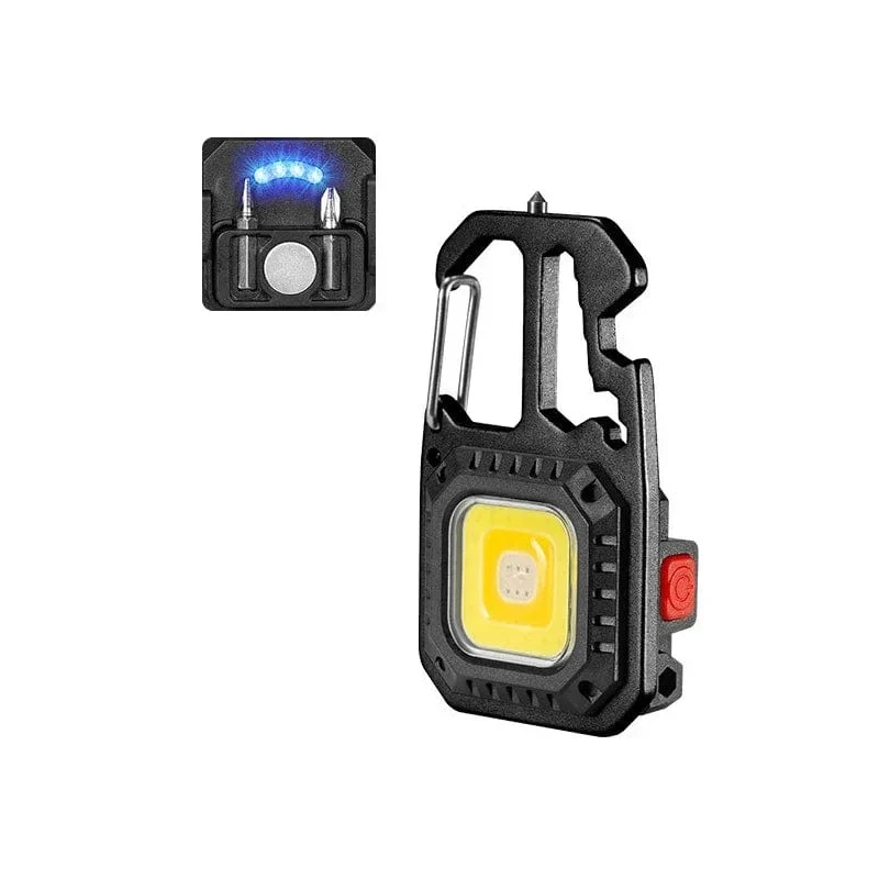 Mini LED Taschenlampe Tragbare Arbeit Licht Tasche Schlüsselanhänger Taschenlampe USB Aufladbare Für Outdoor Camping Kleine Lichter