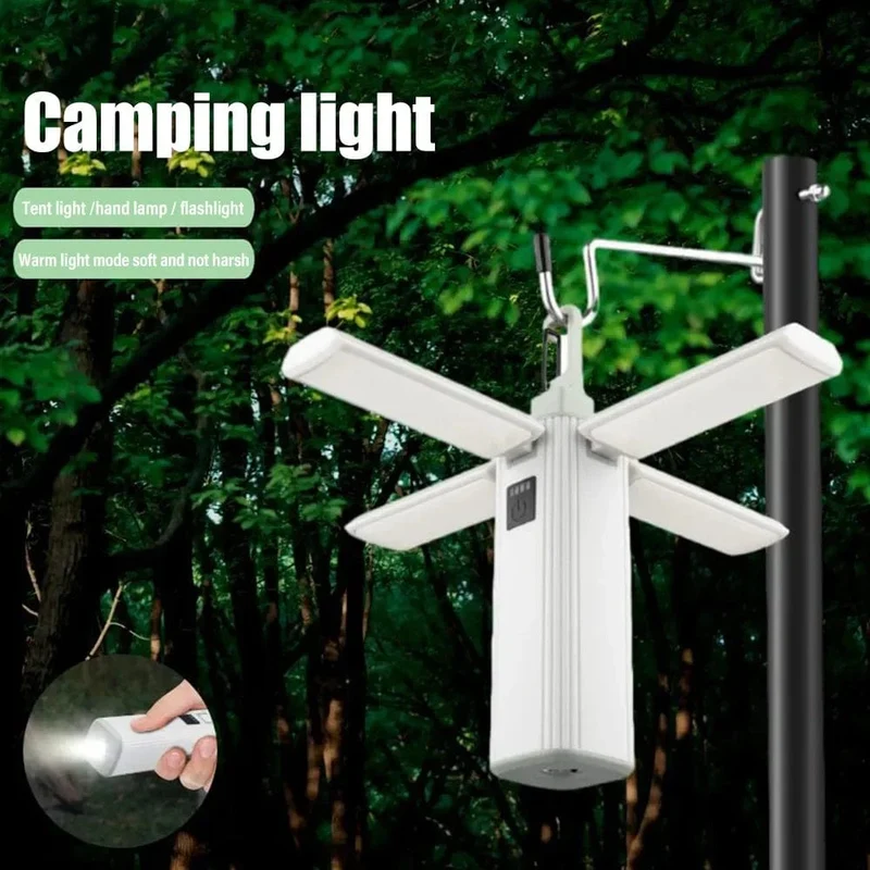 Tragbare LED Camping Licht Outdoor Multifunktionale Zelt Lampe USB Aufladbare Taschenlampe Klapp Camping Lampe