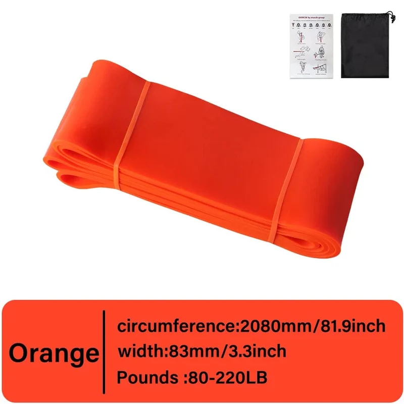 Robustes Latex-Widerstandsband, elastisches Übungsband für Sport, Kraft, Klimmzughilfe, Workout, Pilates, Fitnessgeräte