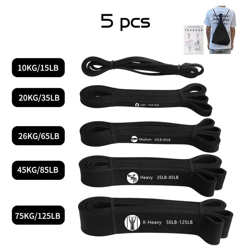 Robustes Latex-Widerstandsband, elastisches Übungsband für Sport, Kraft, Klimmzughilfe, Workout, Pilates, Fitnessgeräte