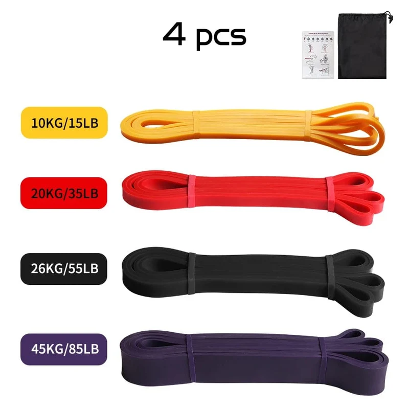 Robustes Latex-Widerstandsband, elastisches Übungsband für Sport, Kraft, Klimmzughilfe, Workout, Pilates, Fitnessgeräte