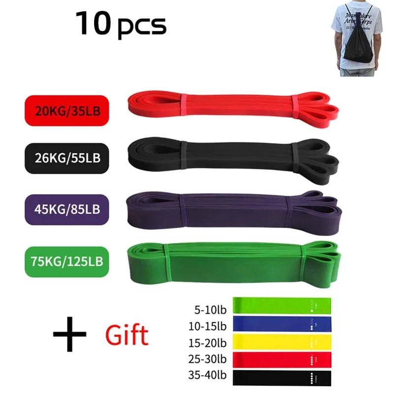 Robustes Latex-Widerstandsband, elastisches Übungsband für Sport, Kraft, Klimmzughilfe, Workout, Pilates, Fitnessgeräte