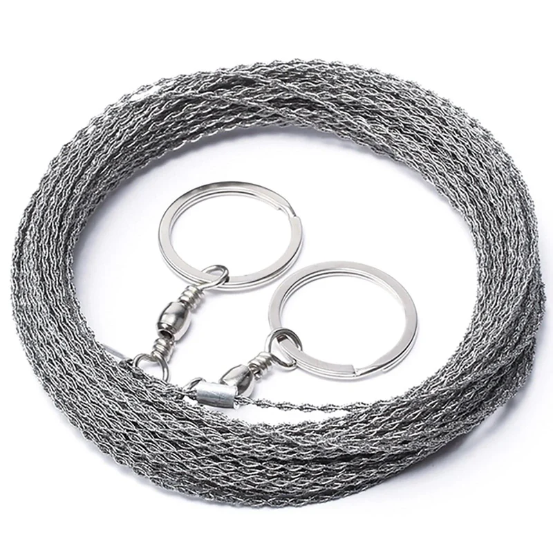 Manuelle Handsäge aus Stahldraht für den Außenbereich, 1/2 m, Handkettensäge, Cutter, tragbar, für Reisen, Camping, Notfallausrüstung, Überlebenswerkzeuge