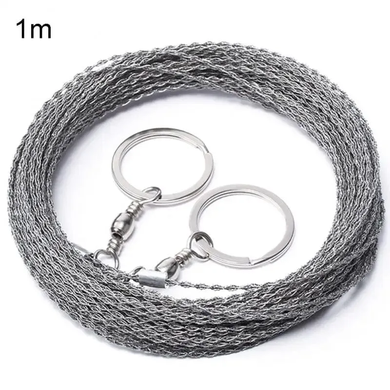 Manuelle Handsäge aus Stahldraht für den Außenbereich, 1/2 m, Handkettensäge, Cutter, tragbar, für Reisen, Camping, Notfallausrüstung, Überlebenswerkzeuge