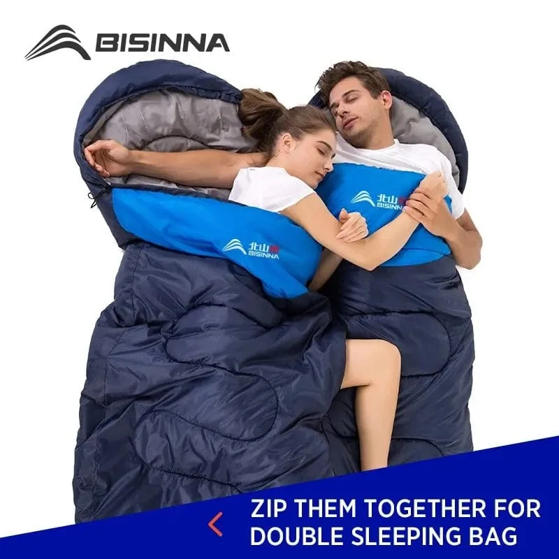BISINNA Camping-Schlafsack, ultraleicht, wasserdicht, für den Winter, warm, Umschlag, Rucksackreisen, Schlafsäcke für Outdoor-Reisen, Wandern