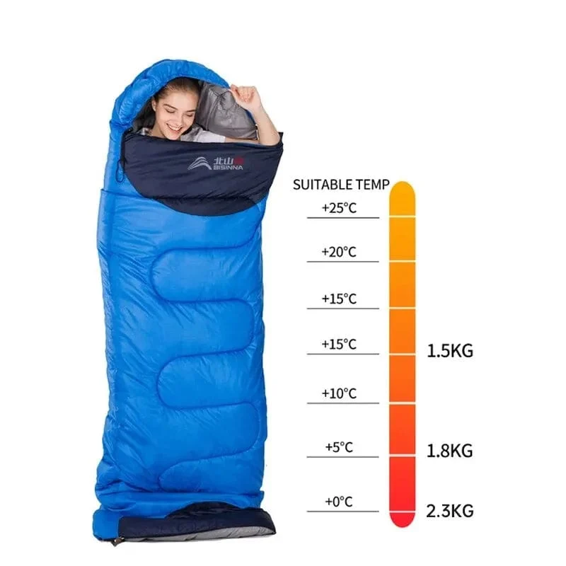 BISINNA Camping-Schlafsack, ultraleicht, wasserdicht, für den Winter, warm, Umschlag, Rucksackreisen, Schlafsäcke für Outdoor-Reisen, Wandern