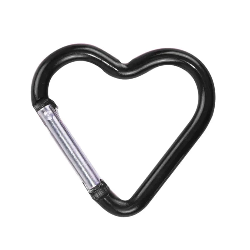 1 Stück herzförmiger Aluminium-Karabiner Schlüsselanhänger Clip Outdoor Schlüsselanhänger Haken Wasserflasche Hängeschnalle Reiseset Zubehör