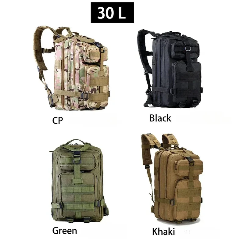 Lawaia Taktische Rucksäcke 30L/50L Outdoor Rucksäcke Camping Wandern Trekking Angeln Jagd Tasche mit Flasche Halter