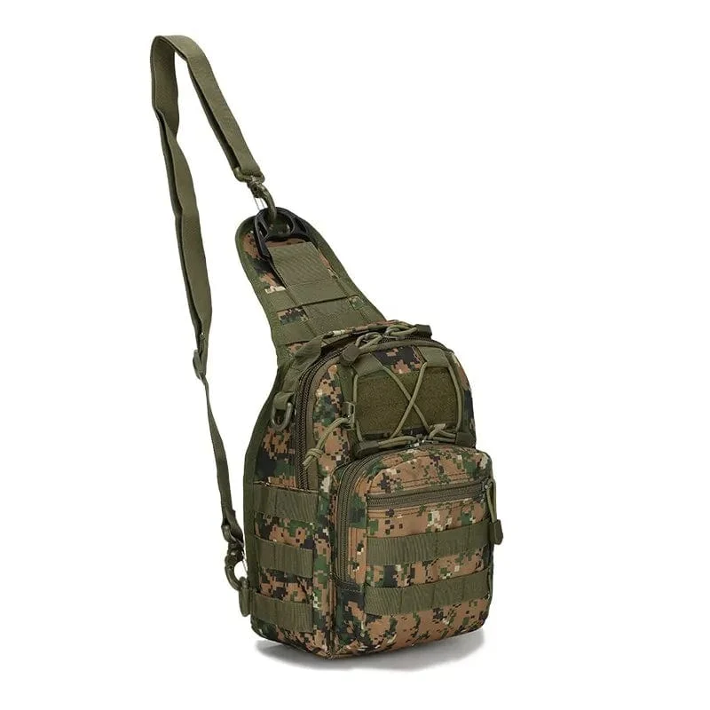 Lässige Camouflage-Mehrfarbige Einzel-Schulter-Outdoor-Sport-Brusttasche Taktische Umhängetasche Kleine Brusttasche Für Militär-Fans