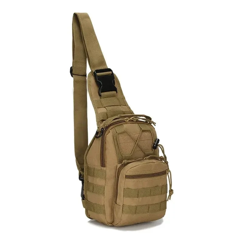 Lässige Camouflage-Mehrfarbige Einzel-Schulter-Outdoor-Sport-Brusttasche Taktische Umhängetasche Kleine Brusttasche Für Militär-Fans
