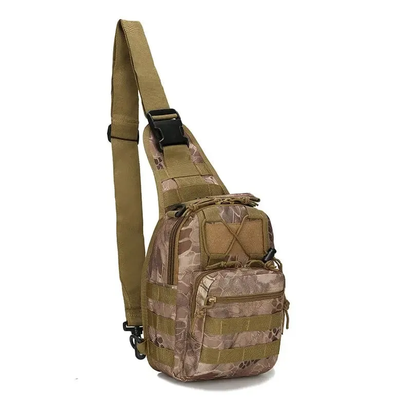 Lässige Camouflage-Mehrfarbige Einzel-Schulter-Outdoor-Sport-Brusttasche Taktische Umhängetasche Kleine Brusttasche Für Militär-Fans