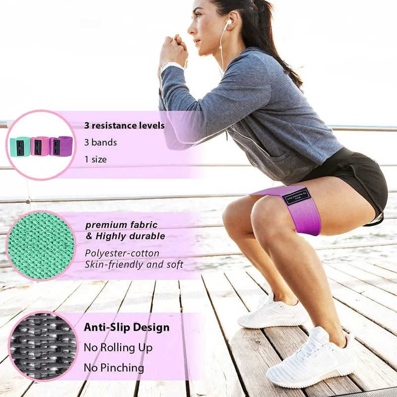 Stoff Widerstand Hüfte Booty Bands Gesäß Oberschenkel Elastische Workout Bands Squat Circle Stretch Fitness Streifen Loops Yoga Gym Ausrüstung