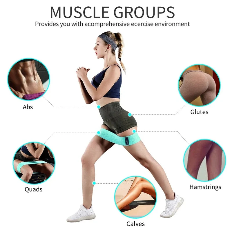 Stoff Widerstand Hüfte Booty Bands Gesäß Oberschenkel Elastische Workout Bands Squat Circle Stretch Fitness Streifen Loops Yoga Gym Ausrüstung