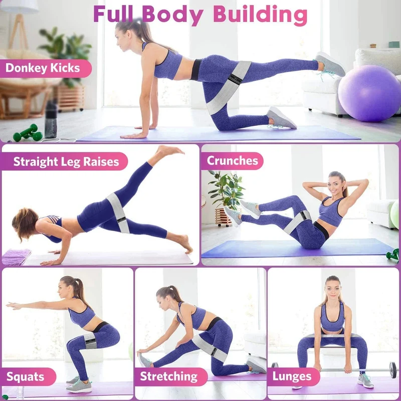 Stoff Widerstand Hüfte Booty Bands Gesäß Oberschenkel Elastische Workout Bands Squat Circle Stretch Fitness Streifen Loops Yoga Gym Ausrüstung