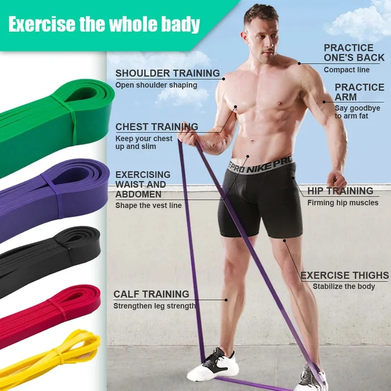 Widerstandsband aus robustem Latex, elastisch, für Krafttraining, Klimmzüge, Hilfsband, Pilates, Fitnessstudio, Fitnessgeräte, Stärkung des Trainings