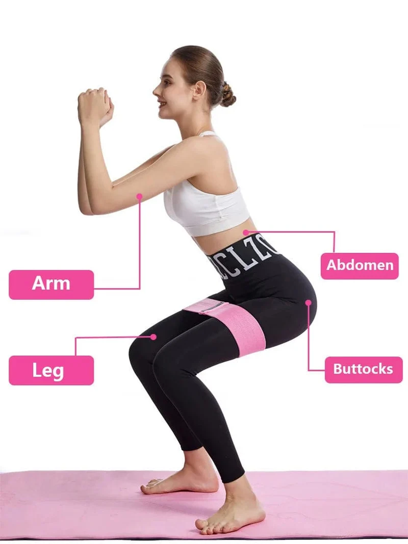 Fitness-Widerstandsband, Gesäß-Expansion, Fitness-Stoff, Gummiband, elastischer Expander, geeignet für Heimtraining, Sportgeräte