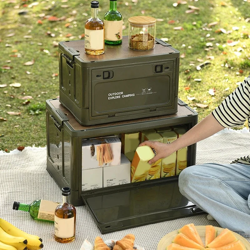 Outdoor Camping Falten Aufbewahrungsbox 30L Große Kapazität Auto Lagerung Lebensmittel Box Outdoor Reise Picknick Lagerung Bin Camping Ausrüstung