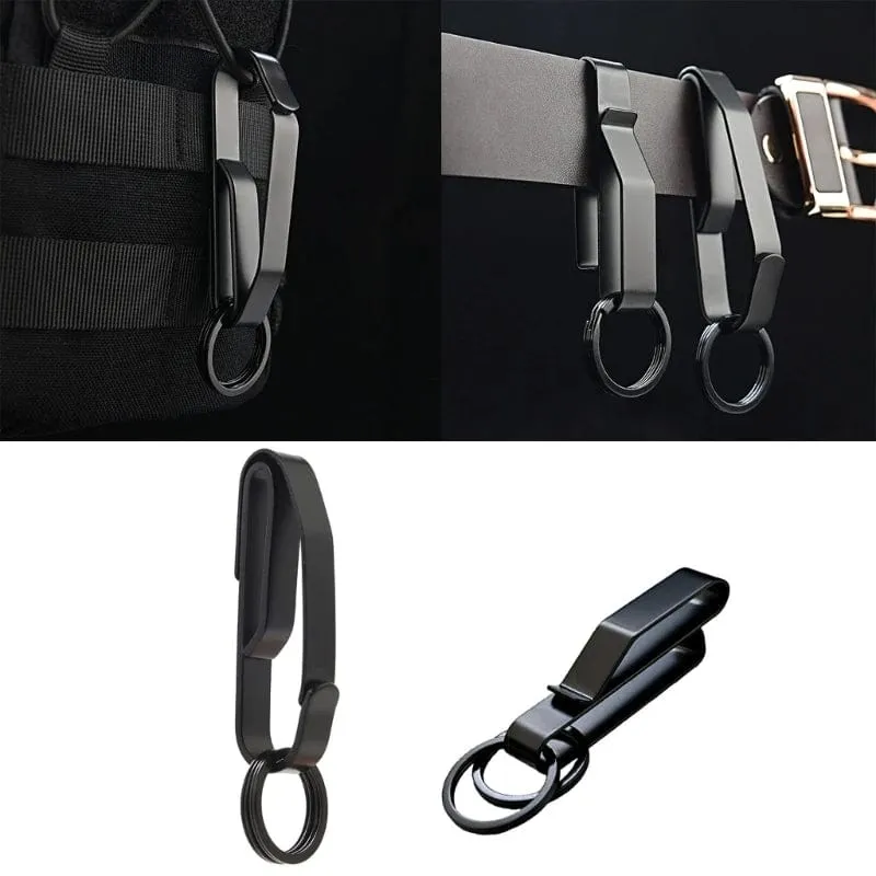 Edelstahl Auto Schlüssel Clip Taille Hängen Schlüsselring Halter Gürtel Outdoor Tragbare Schlüsselbund Schnalle Anti-Verloren Hängen Clip