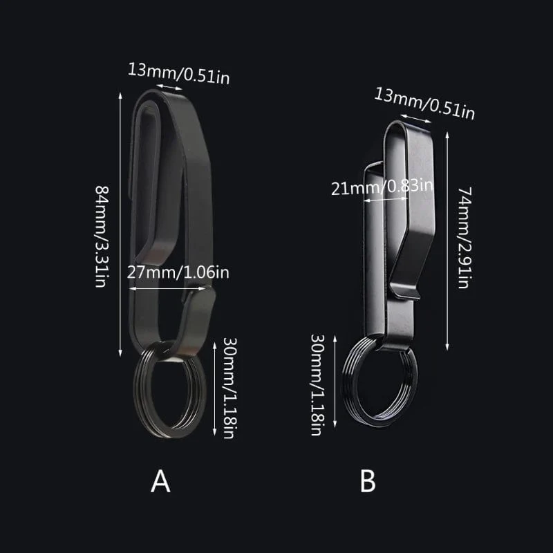 Edelstahl Auto Schlüssel Clip Taille Hängen Schlüsselring Halter Gürtel Outdoor Tragbare Schlüsselbund Schnalle Anti-Verloren Hängen Clip