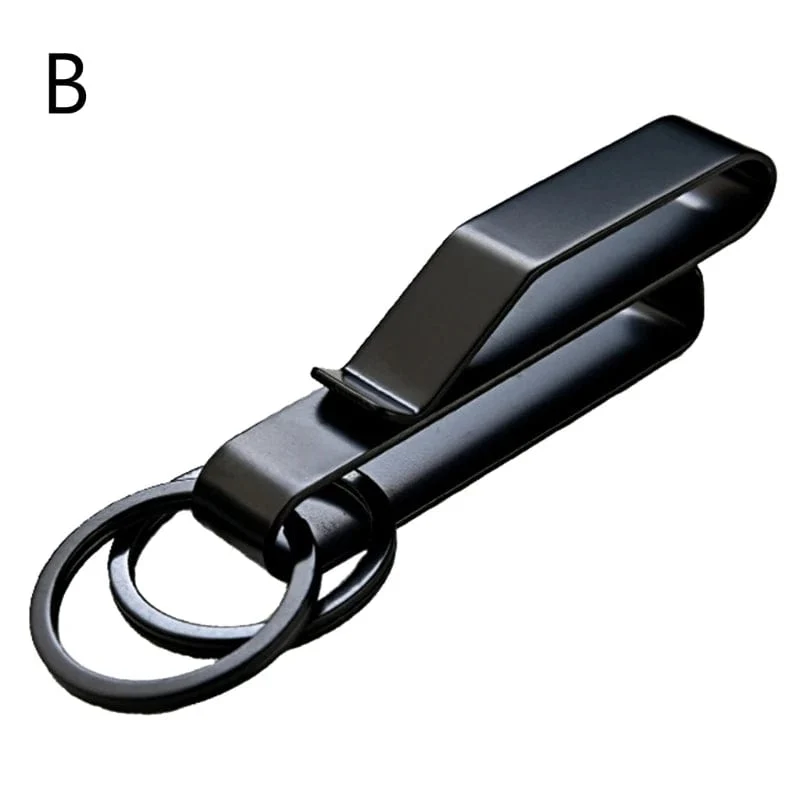 Edelstahl Auto Schlüssel Clip Taille Hängen Schlüsselring Halter Gürtel Outdoor Tragbare Schlüsselbund Schnalle Anti-Verloren Hängen Clip