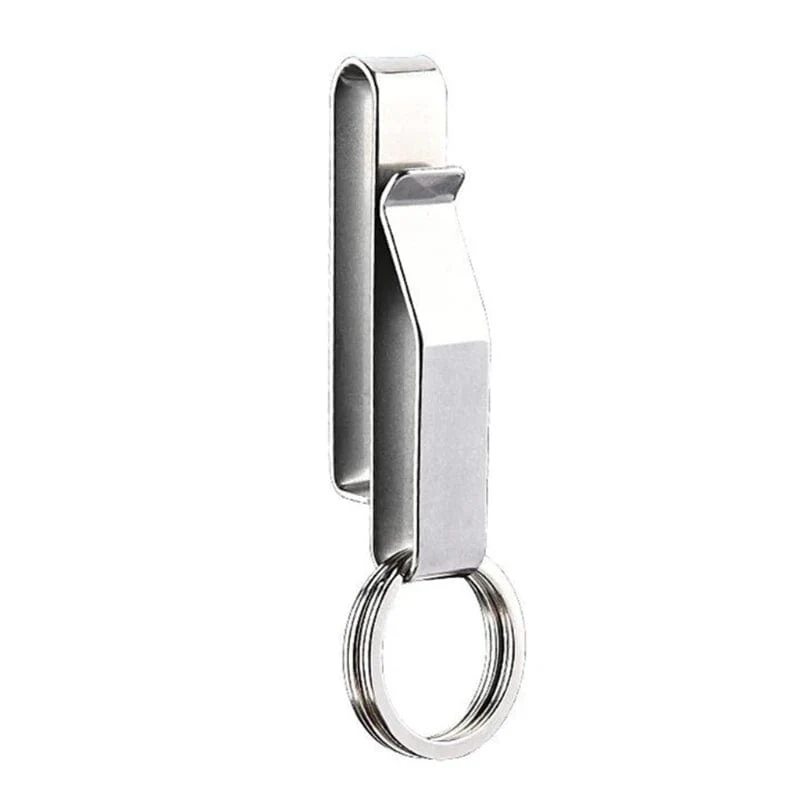 Edelstahl Auto Schlüssel Clip Taille Hängen Schlüsselring Halter Gürtel Outdoor Tragbare Schlüsselbund Schnalle Anti-Verloren Hängen Clip