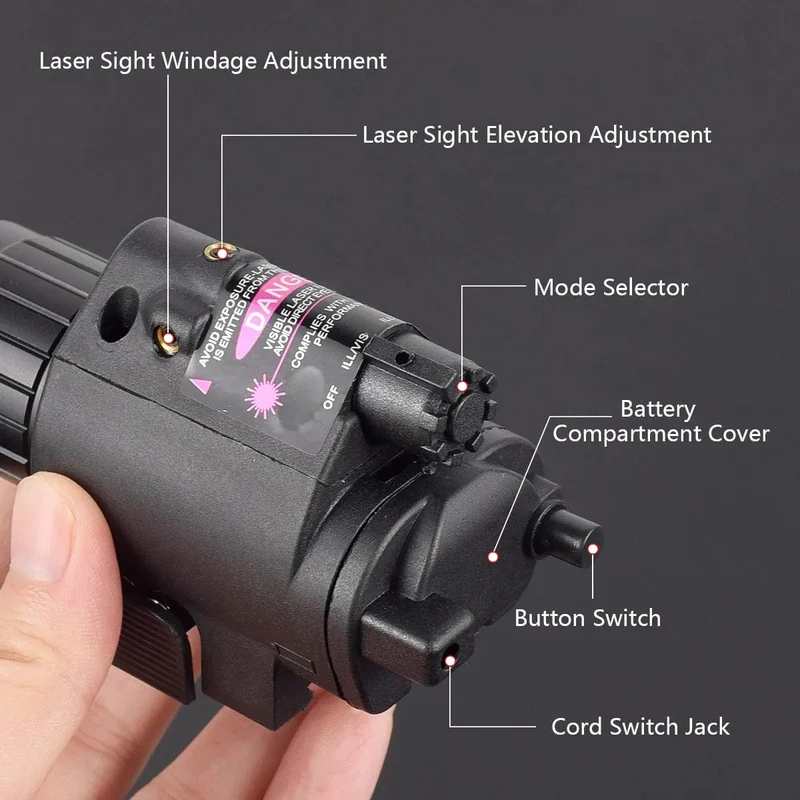 Taktische Waffe Taschenlampe mit Fernbedienung Schalter Red Dot Laser Anblick Militär Pistole Gun Licht für Glock 17 19/20mm Schiene Jagd