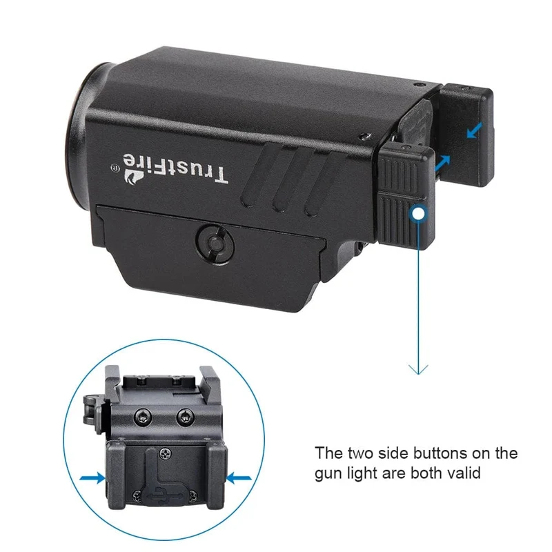 Trustfire GM23 Led Taktische Taschenlampe 800Lumen USB Aufladbare Schiene Montiert Schnell Release Waffe Gun Lichter Glock 19 17 Taurus