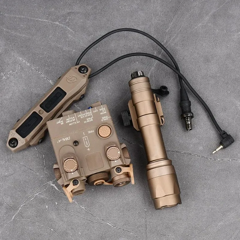 Taktische DBAL-A2 Vereinfachte Version Surefir M300A M600C Taschenlampe Sets Red Dot Airsoft Anzeige Fit 20mm Schiene Jagd Laser