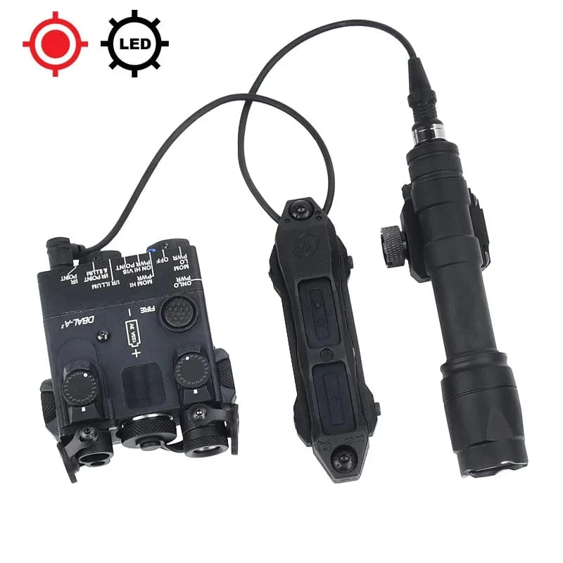 Taktische DBAL-A2 Vereinfachte Version Surefir M300A M600C Taschenlampe Sets Red Dot Airsoft Anzeige Fit 20mm Schiene Jagd Laser