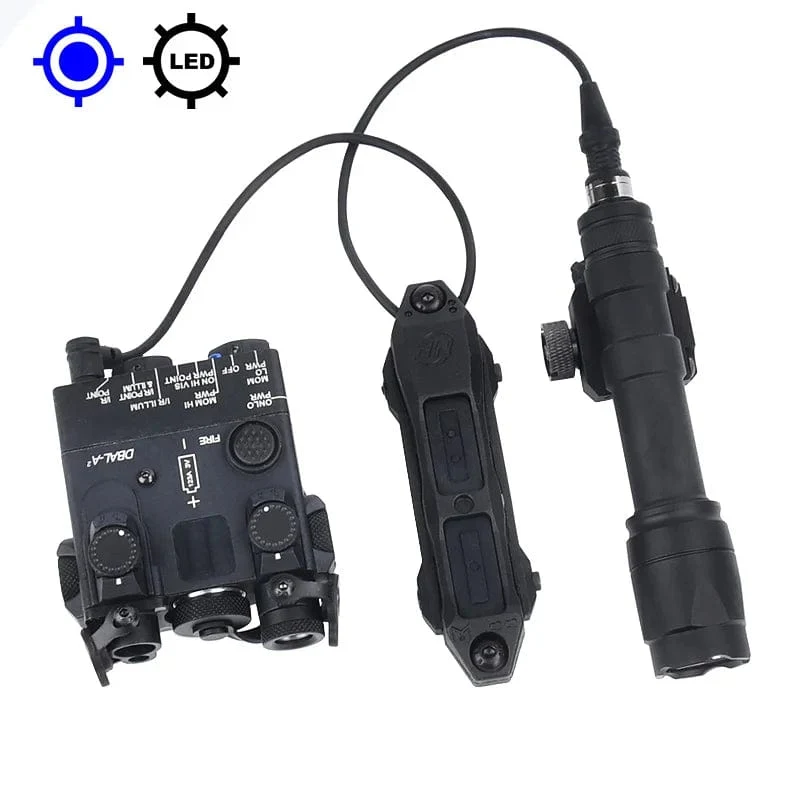 Taktische DBAL-A2 Vereinfachte Version Surefir M300A M600C Taschenlampe Sets Red Dot Airsoft Anzeige Fit 20mm Schiene Jagd Laser