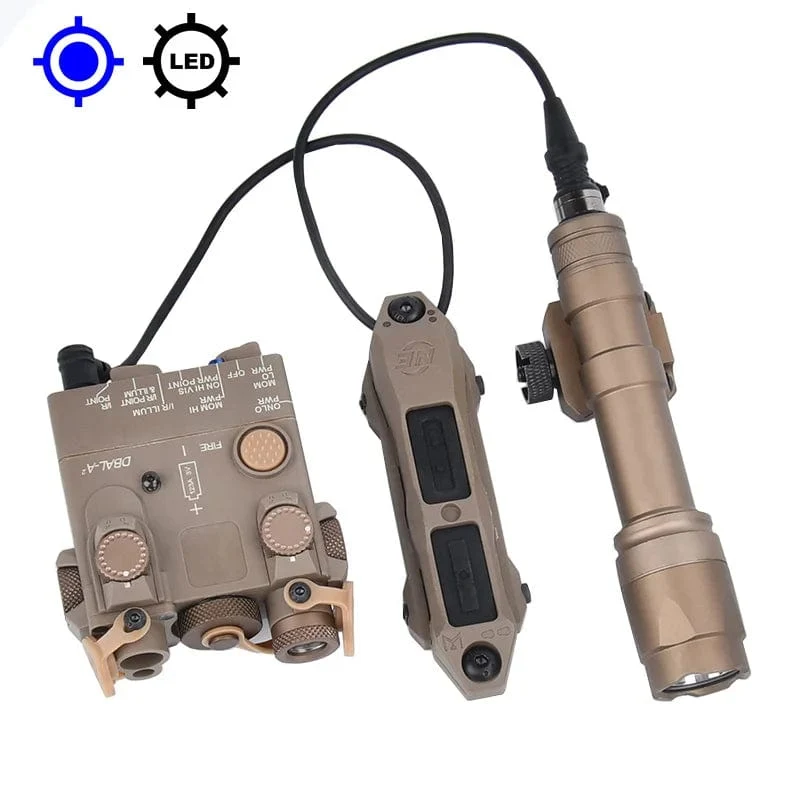 Taktische DBAL-A2 Vereinfachte Version Surefir M300A M600C Taschenlampe Sets Red Dot Airsoft Anzeige Fit 20mm Schiene Jagd Laser