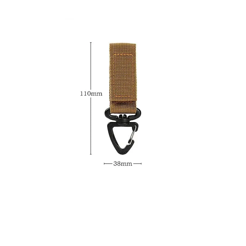 Outdoor Camping Wandern Nylon Band Schlüsselanhänger Molle Taktischer Rucksack Dreieck Rucksack Gürteltasche Verschluss Haken Schnalle Kletterwerkzeug