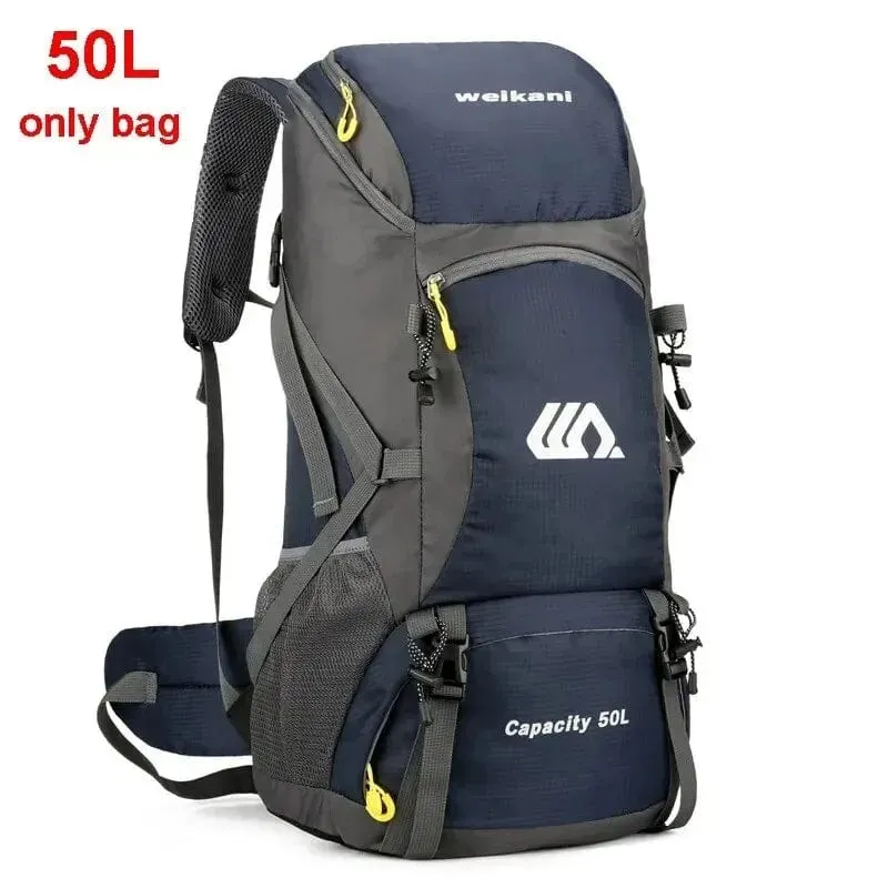 50L Reiserucksack Campingtasche für Männer Große Wandertasche Tourist Rucksack Wasserdichte Outdoor Sport Klettern Bergsteigen Tasche