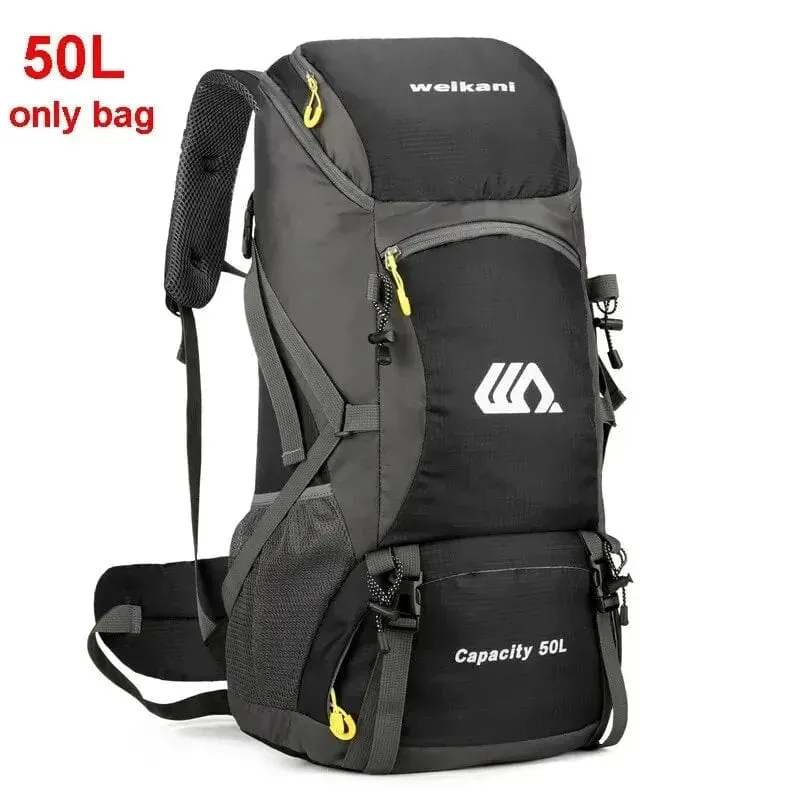 50L Reiserucksack Campingtasche für Männer Große Wandertasche Tourist Rucksack Wasserdichte Outdoor Sport Klettern Bergsteigen Tasche