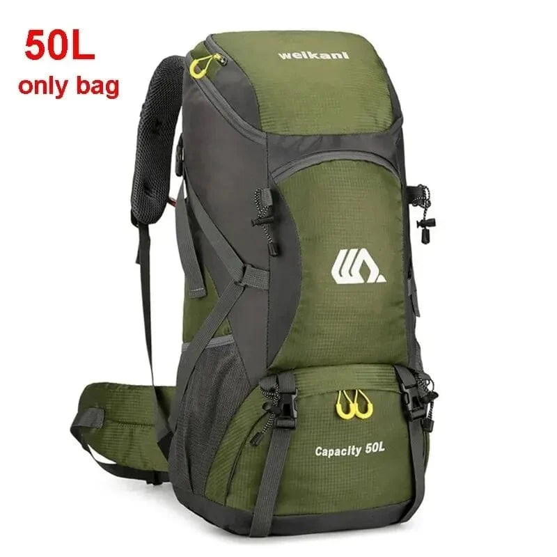 50L Reiserucksack Campingtasche für Männer Große Wandertasche Tourist Rucksack Wasserdichte Outdoor Sport Klettern Bergsteigen Tasche