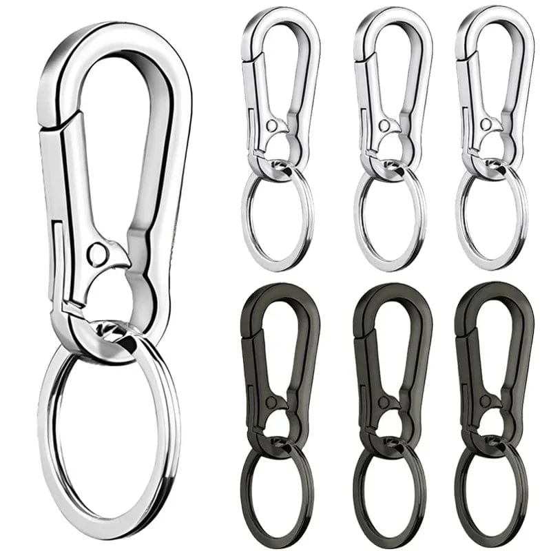1/5PCS Kürbis Schnalle Schlüsselbund Klettern Haken Auto Schlüsselbund Starke Karabiner Form Schlüsselbund Zubehör Metall Vintage Schlüssel Kette ring