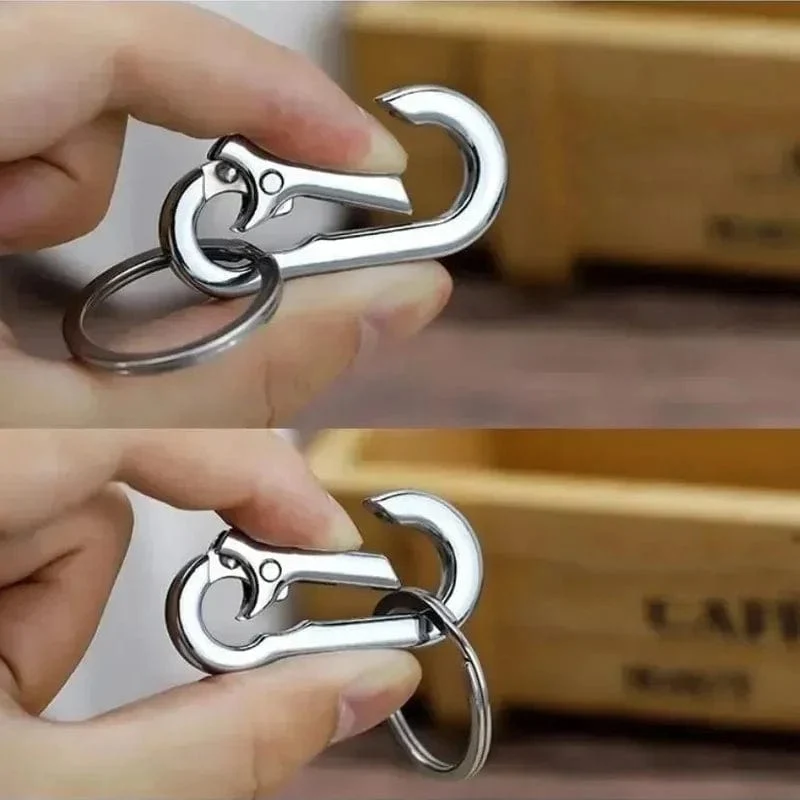 1/5PCS Kürbis Schnalle Schlüsselbund Klettern Haken Auto Schlüsselbund Starke Karabiner Form Schlüsselbund Zubehör Metall Vintage Schlüssel Kette ring