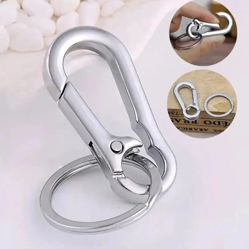 1/5PCS Kürbis Schnalle Schlüsselbund Klettern Haken Auto Schlüsselbund Starke Karabiner Form Schlüsselbund Zubehör Metall Vintage Schlüssel Kette ring