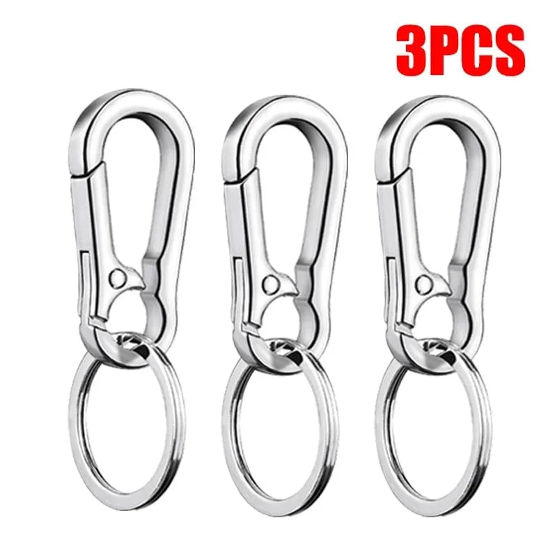 1/5PCS Kürbis Schnalle Schlüsselbund Klettern Haken Auto Schlüsselbund Starke Karabiner Form Schlüsselbund Zubehör Metall Vintage Schlüssel Kette ring