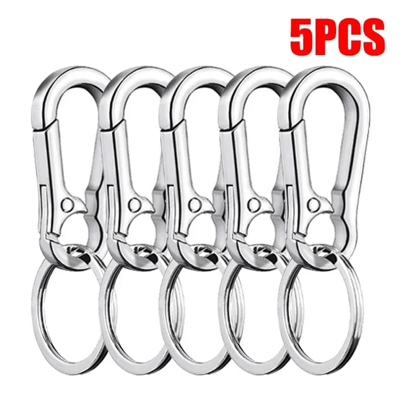 1/5PCS Kürbis Schnalle Schlüsselbund Klettern Haken Auto Schlüsselbund Starke Karabiner Form Schlüsselbund Zubehör Metall Vintage Schlüssel Kette ring