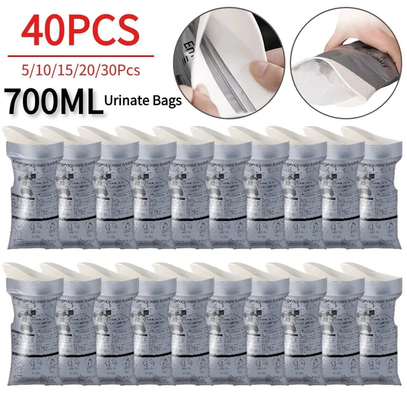 5-40PCS Outdoor Notfall Urin Taschen 700ml Easy Take Mini Reise Mobile Toilette Tragbare Urinal Tasche Baby männer Frauen Erbrechen Taschen