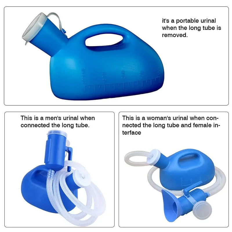 2000 ml Tragbare Toilette Pee Urin Flasche Kunststoff Urinal Wc Hilfe Flasche Mann Frau Toilette WC Für Outdoor Auto Camping liefert