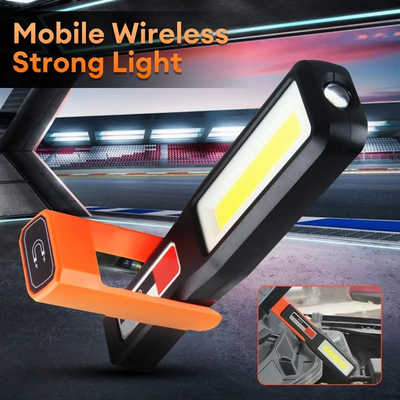 Leistungsstarke COB LED Arbeit Licht Auto Garage Mechaniker Lampe USB Aufladbare Taschenlampe Magnetische Taschenlampe Notfall Licht Warnlicht