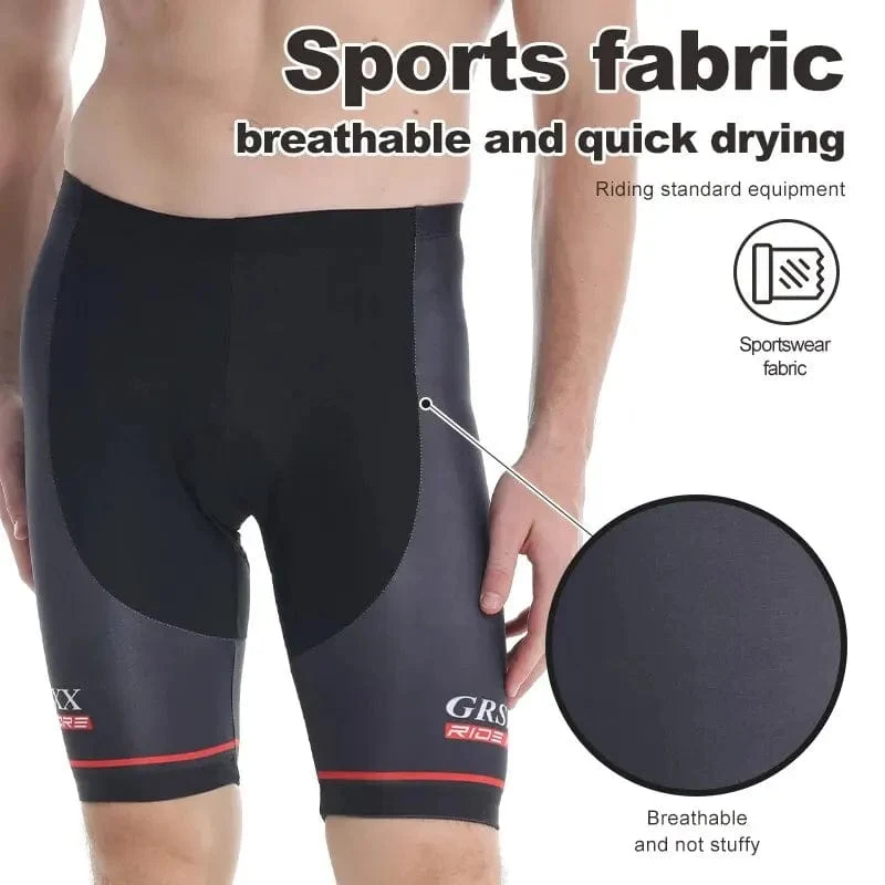 GRSRXX Radhose Herren Anti-Rutsch-Beingriffe Fahrradshorts Stoßfestes 5D-Pad Atmungsaktives Reitfahrrad Trägerhose Ciclismo