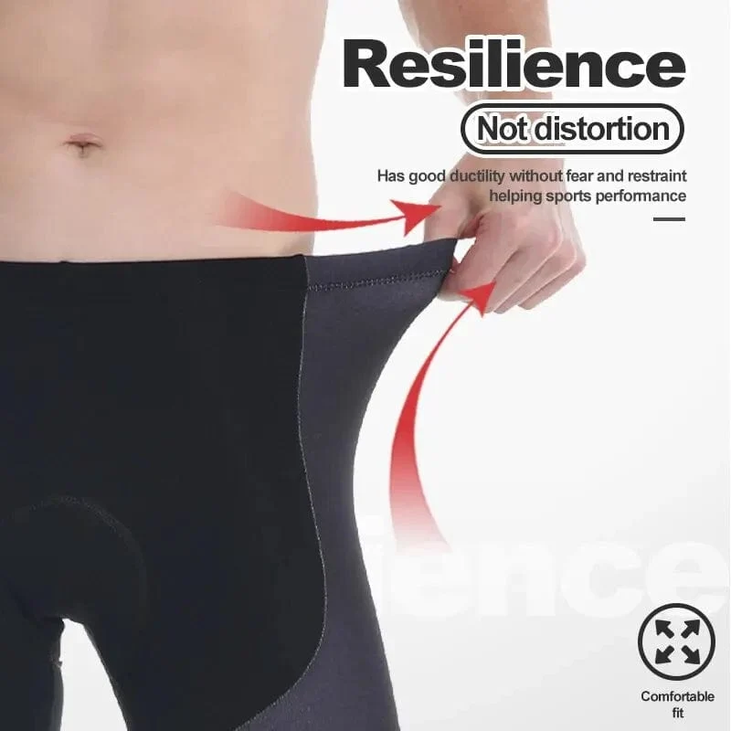 GRSRXX Fahrradhose Herbst Winter Fleece Thermal 5D GEL Gepolsterte Radhose Herren Radsport-Trägerhose Winddichte lange Fahrradhose